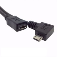 Kábel MicroUSB na Micro USB predlžovací kábel PRAVÝ 0,5M