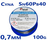 [1 ks] TIN 0,7mm 100g Sn60Pb40 spájkovacia plnička