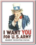Kovový plagát Americká armáda vás potrebuje