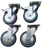 Sada 4 ks Koleso, koliesko, brzda, 100 mm, 320 kg Sada 4 ks Koleso, koliesko, brzda, 100 mm, 320 kg