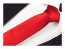 RED Smooth NARROW pánska kravata 6cm SATÉN gjs81