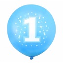 Balón číslo 1 Ročný narodeninový modrý 1 ks