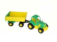 Traktor s prívesom Polesie Osiłek žltý a zelený