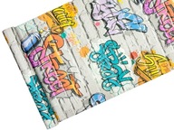 GRAFFITI TAPETY na sivej tehle - 3D efekt GRAFFITI TAPETY na sivej tehle - 3D efekt