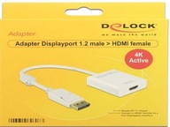 Adaptér Active Delock DP DISPLAYPORT - HDMI 4K