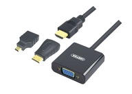 adaptér micro / mini / HDMI -> VGA+Audio Unitek adaptér micro / mini / HDMI -> VGA+Audio Unitek
