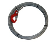 oceľové lano s HS hákom - 6mm x 30m 2,60t 6x19 oceľové lano s HS hákom - 6mm x 30m 2,60t 6x19