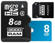 GOODRAM MICRO SD KARTA 8GB PAMÄŤ + SD ADAPTÉR GOODRAM MICRO SD KARTA 8GB PAMÄŤ + SD ADAPTÉR