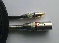 Kábel SHELLER 1RCA (cinch) / XLR samec 4m Kábel SHELLER 1RCA (cinch) / XLR samec 4m