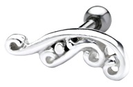 PRE UŠNÉ TRAGUS HELIX CHARTILAGE 925 SILVER, PRAVÝ PRE UŠNÉ TRAGUS HELIX CHARTILAGE 925 SILVER, PRAVÝ