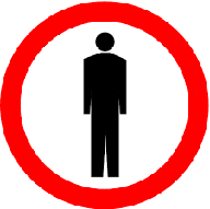 Dopravná značka B41 zákaz pohybu chodcov 40cm