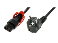 C13-Schuko 2,0m IEC zámok+ napájací kábel C13-Schuko 2,0m IEC zámok+ napájací kábel