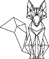 Maliarska šablóna Geometric Fox 70x58 cm