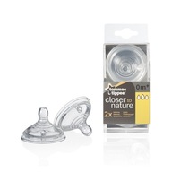 TOMMEE TIPPEE Silikónový cumlík na fľašu 0m+ x2 TOMMEE TIPPEE Silikónový cumlík na fľašu 0m+ x2
