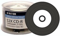 Ritek CD-R Vinyl Printable Black Media 100 kusov