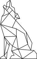NÁLEPKA NA STENU GEOMETRICKÁ vlk 70 cm NÁLEPKA NA STENU GEOMETRICKÁ vlk 70 cm