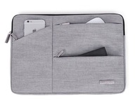 Plátené puzdro na notebook s 15,6 vreckami, šedé Plátené puzdro na notebook s 15,6 vreckami, šedé