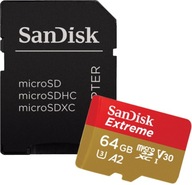 SANDISK MICROSDXC 64 GB EXTREME UHS-3 V30 160 MB/S