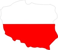 Obrysy Obrysová mapa Poľska vyrobená z polystyrénu ORZEŁ 58