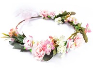Veniec do vlasov boho FLOWERS ROSES pivonka prášok Veniec do vlasov boho FLOWERS ROSES pivonka prášok