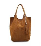 Semišová taška BAG so zipsom a vreckom CAMEL Semišová taška BAG so zipsom a vreckom CAMEL