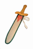 Malý drevený rytiersky meč, 49 cm, s pošvou W-wa
