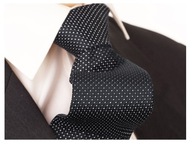 SILK 100% Čierna hodvábna pánska kravata GREG kj38 SILK 100% Čierna hodvábna pánska kravata GREG kj38